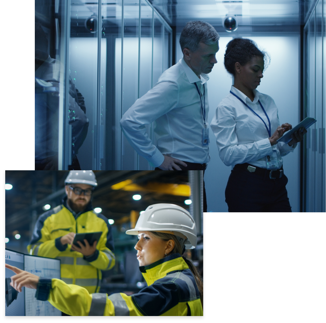 Collage of various networking activities